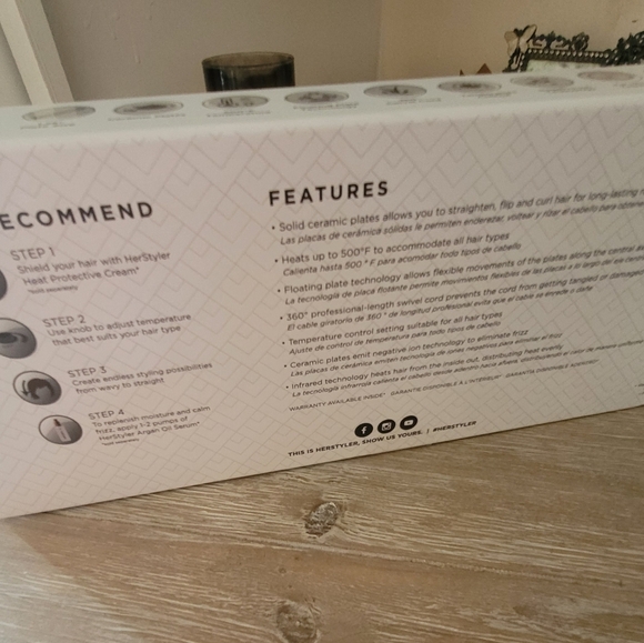 Herstyler Super Styler 100% Ceramic Black 1.25" Straightener Flat Iron with Box - Picture 6 of 9